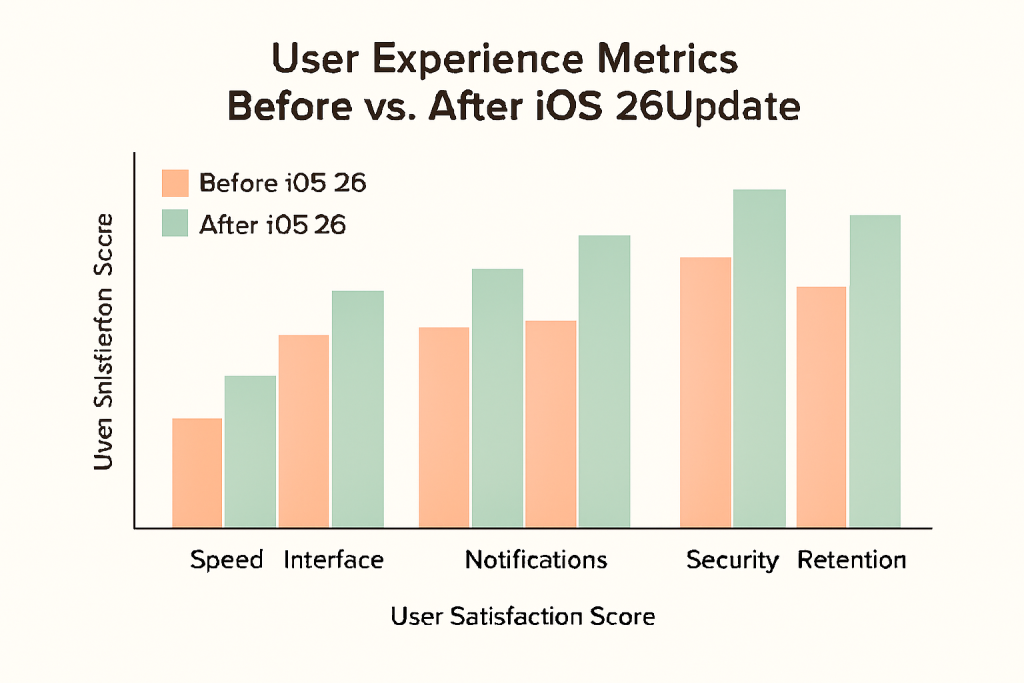 نمودار تجربه کاربری در اپدیت ios26