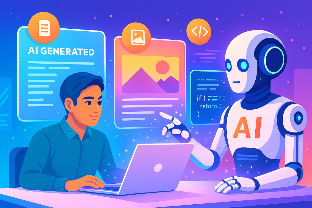 نمونه‌های تولید محتوا توسط هوش مصنوعی مولد