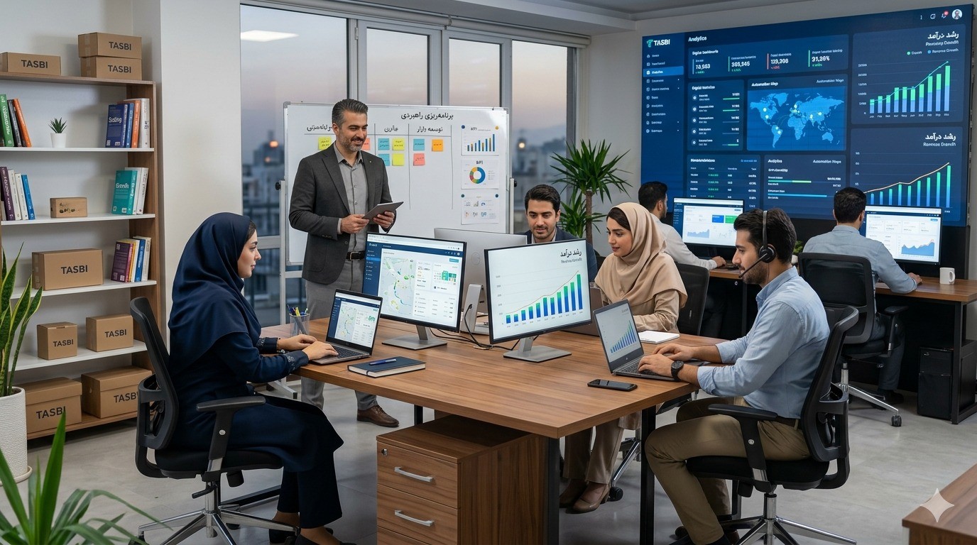 یک تیم حرفه‌ای در حال انجام کار