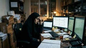 : زنی که در مدیریت کسب و کار اینترنتی خود به مشکل خورده است